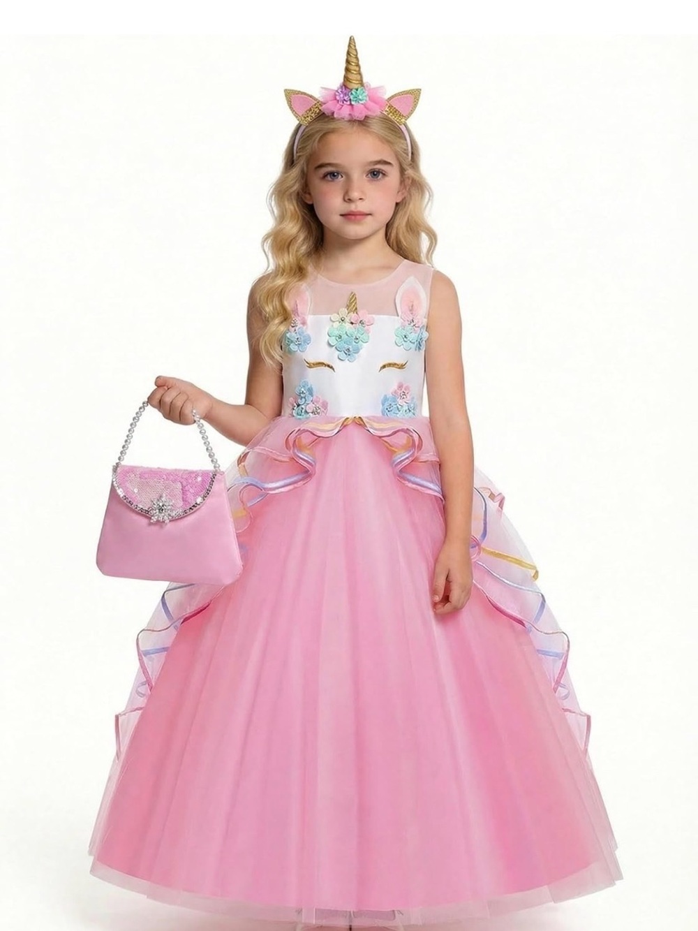 Pink Unicorn Princess Tulle Gown Size 10